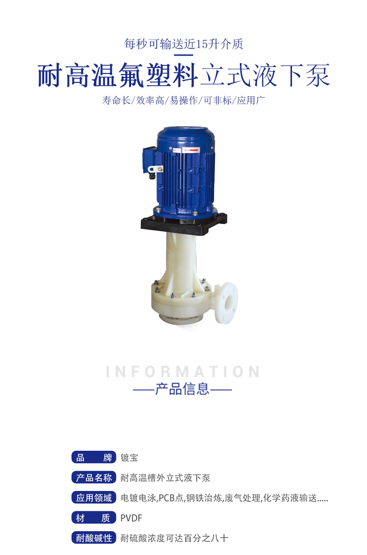 氟塑料立式泵